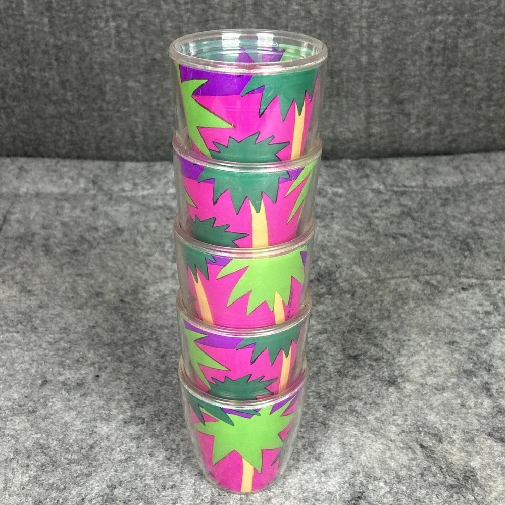 5 Vintage Palm Trees Double Wall 4
